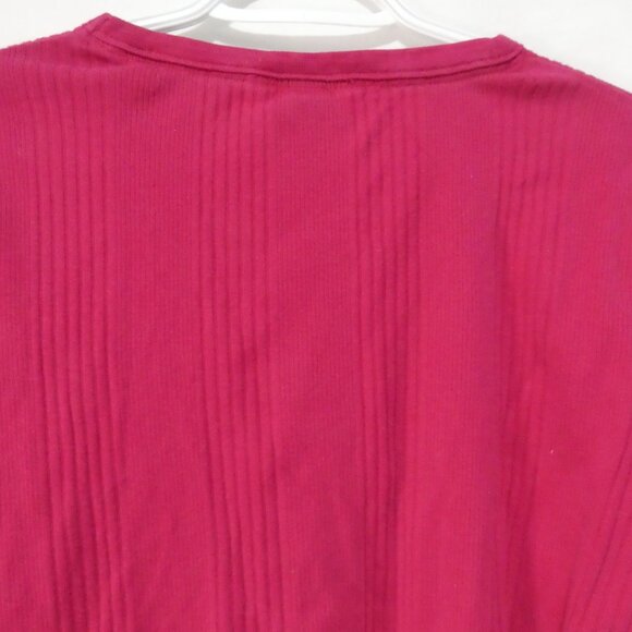 LAND'S END | medium (10-12) | Ribbed Pink Cotton Long Sleeve Pullover Shirt - Picture 11 of 16